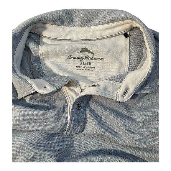 Tommy Bahama Men’s Gray Polo Shirt Short Sleeve Size XL - Picture 4 of 16